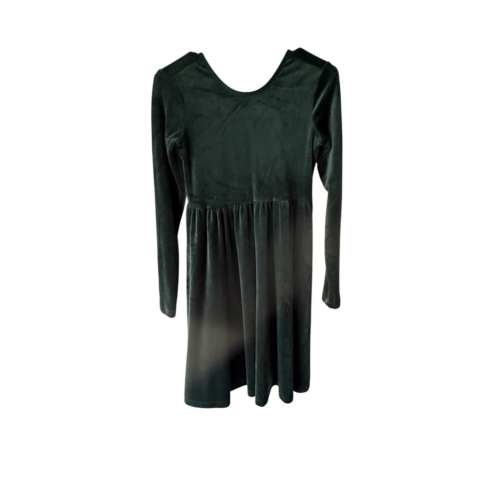 Hanna Andersson Green Velvet Long Sleeve Dress Kids Girls Size 12 Party Fall‎